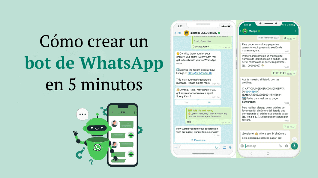 Vista previa de Bot de WhatsApp empresarial